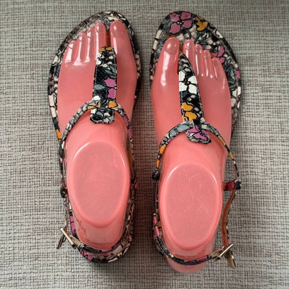 SAM EDELMAN Women’s Stylish  Floral Leather Sandals - Size 6.5